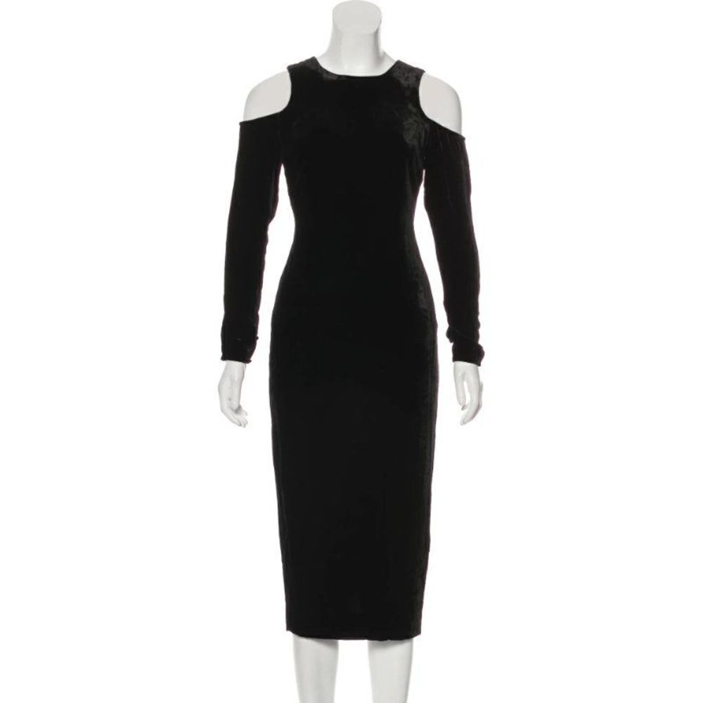 Piamita Josephine Cold Shoulder Long Sleeve Velvet Midi Dress New W/Ot Tags Size